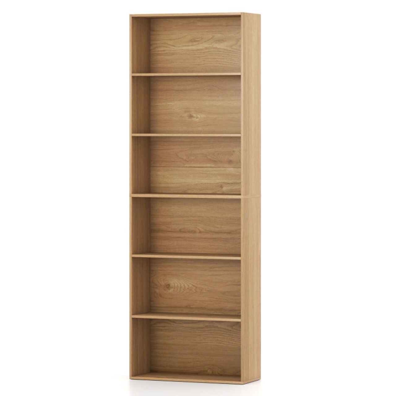 Natural Tier Bookcase with Open Shelves & Anti-Toppling Kits 6
